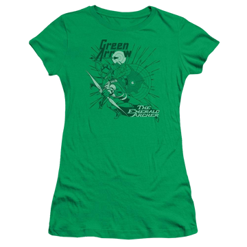 DC Comics The Emerald Archer - Juniors T-Shirt Juniors T-Shirt Green Arrow