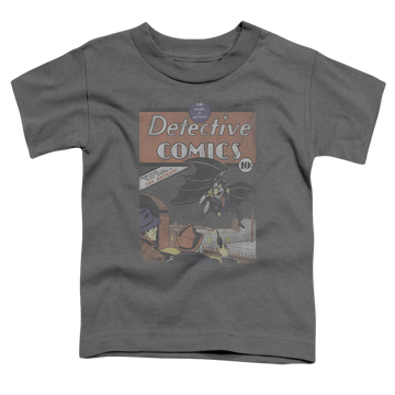 Charcoal toddler t-shirt with Superman Detective #27 Distressed graphic