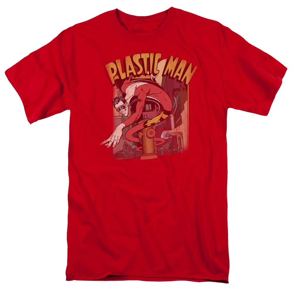 DC Comics Plastic Man Street - Men's Regular Fit T-Shirt Men's Regular Fit T-Shirt Plastic Man