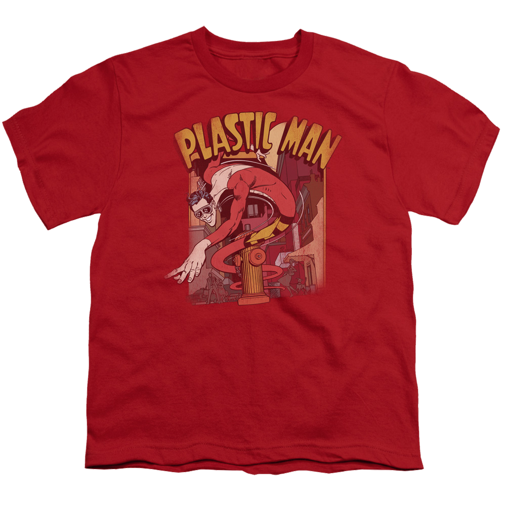Plastic Man Plastic Man Street - Youth T-Shirt Youth T-Shirt (Ages 8-12) Plastic Man