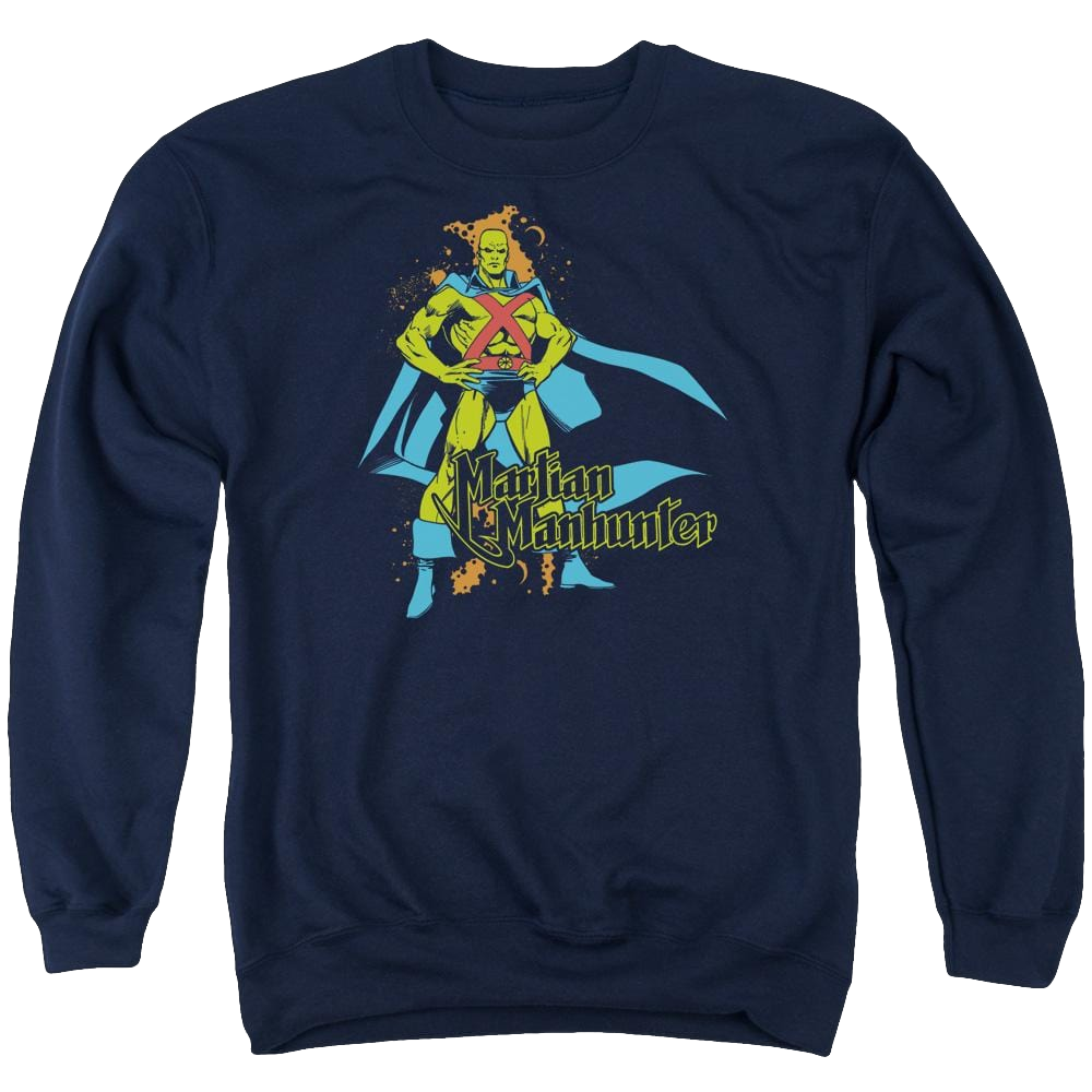 DC Comics Martian Manhunter - Men's Crewneck Sweatshirt Men's Crewneck Sweatshirt Martian Manhunter