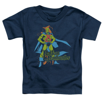 Navy toddler t-shirt with Martian Manhunter graphic