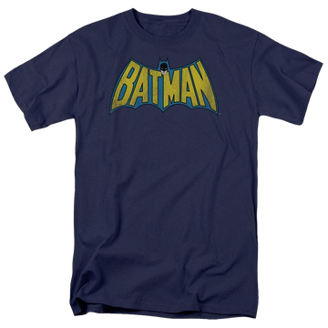 Navy men's regular fit t-shirt with DC Comics Classic Batman Logo graphic
