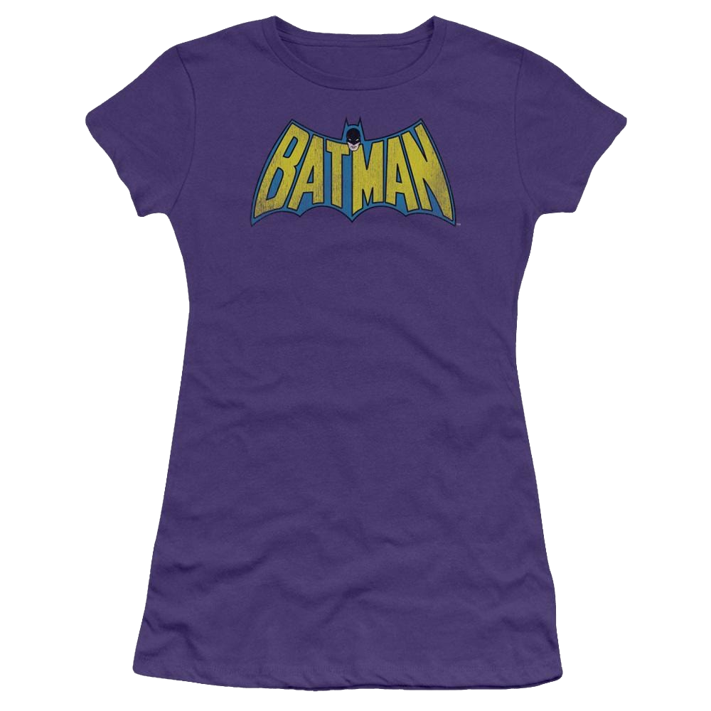 DC Comics Classic Batman Logo Distressed - Juniors T-Shirt Juniors T-Shirt Batman