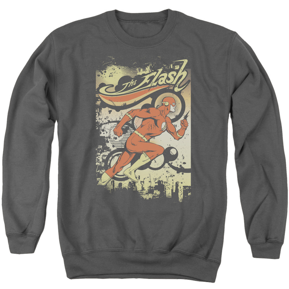 Flash, The Just Passing Through - Men's Crewneck Sweatshirt Men's Crewneck Sweatshirt The Flash