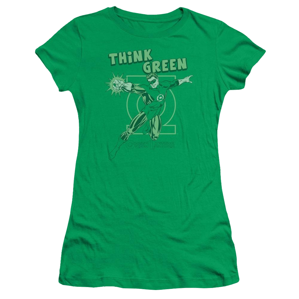 DC Comics Think Green - Juniors T-Shirt Juniors T-Shirt Green Lantern