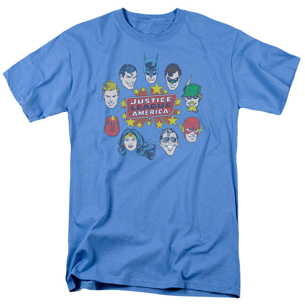 Justice League Justice Head Circle - Men's Regular Fit T-Shirt Men's Regular Fit T-Shirt Justice League