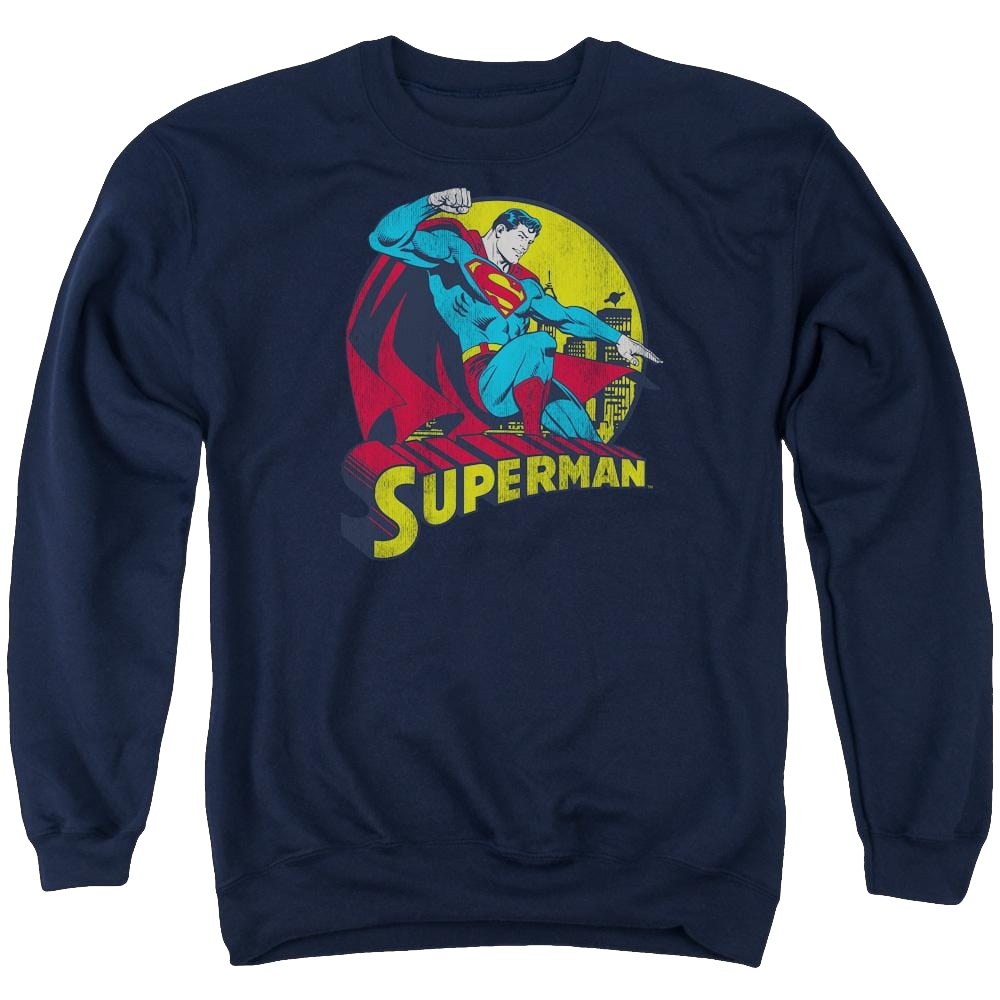 DC Comics Big Blue - Men's Crewneck Sweatshirt Men's Crewneck Sweatshirt Superman