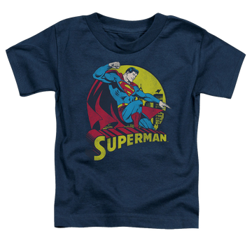 Navy toddler t-shirt with Superman Big Blue graphic