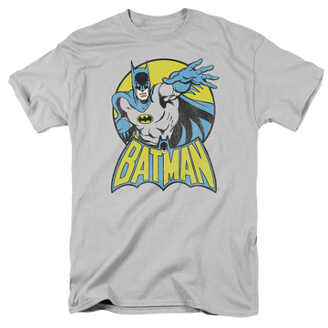 Silver men's regular fit t-shirt with Dc Batman Batman graphic