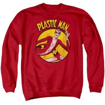DC Comics Plastic Man - Men's Crewneck Sweatshirt Men's Crewneck Sweatshirt Plastic Man