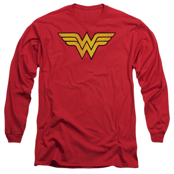 DC Comics Wonder Woman Logo Dist - Men's Long Sleeve T-Shirt Men's Long Sleeve T-Shirt Wonder Woman