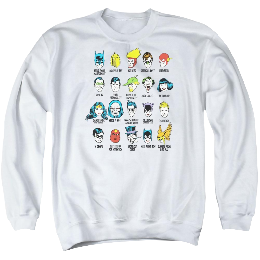 DC Comics Superhero Issues - Men's Crewneck Sweatshirt Men's Crewneck Sweatshirt Justice League