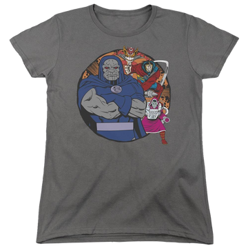 Charcoal women's t-shirt with DC Comics Apokolips Represent graphic
