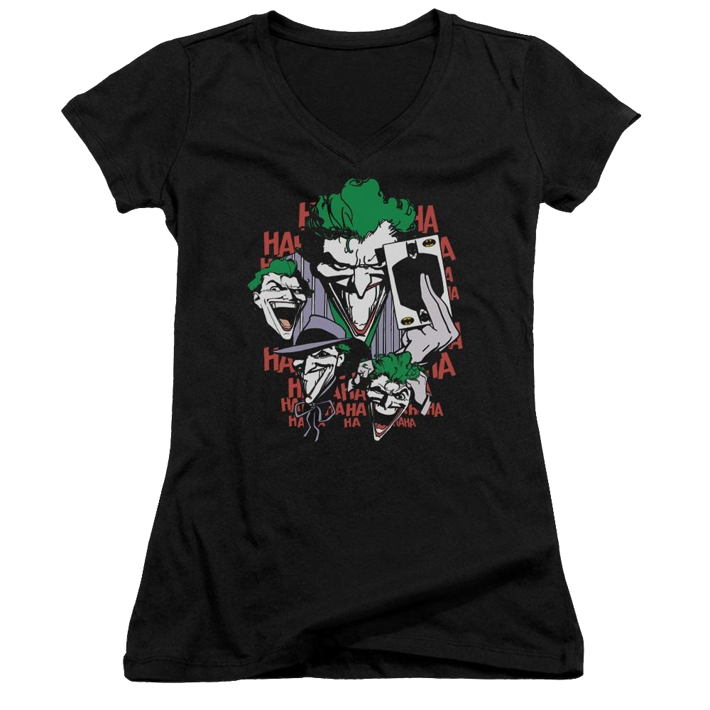 DC Comics Four Of A Kind - Juniors V-Neck T-Shirt Juniors V-Neck T-Shirt Joker
