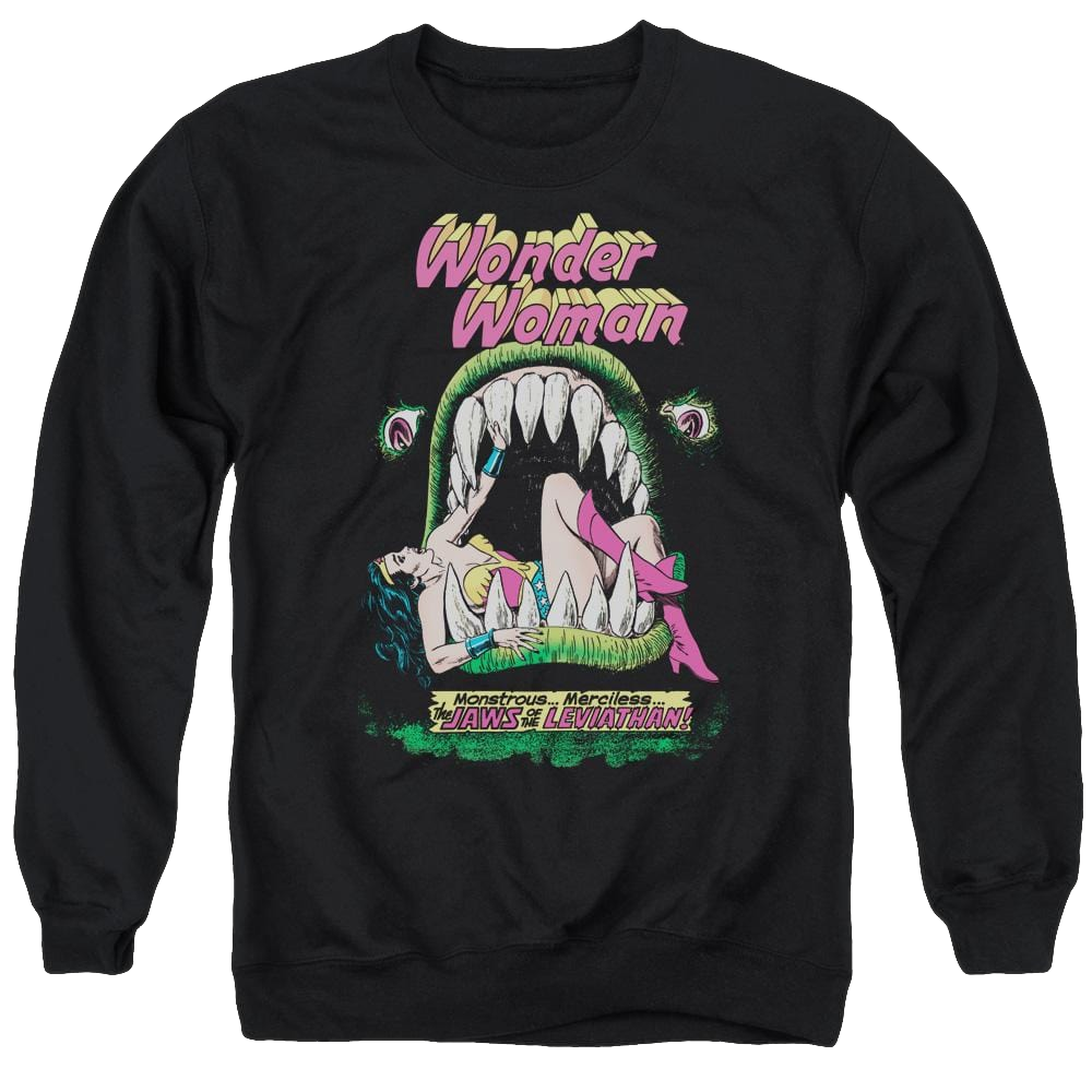 DC Comics Jaws - Men's Crewneck Sweatshirt Men's Crewneck Sweatshirt Wonder Woman
