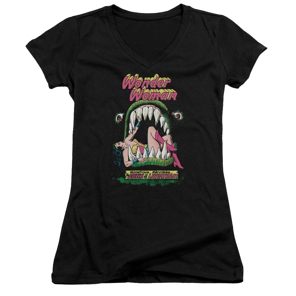 DC Comics Jaws - Juniors V-Neck T-Shirt Juniors V-Neck T-Shirt Wonder Woman