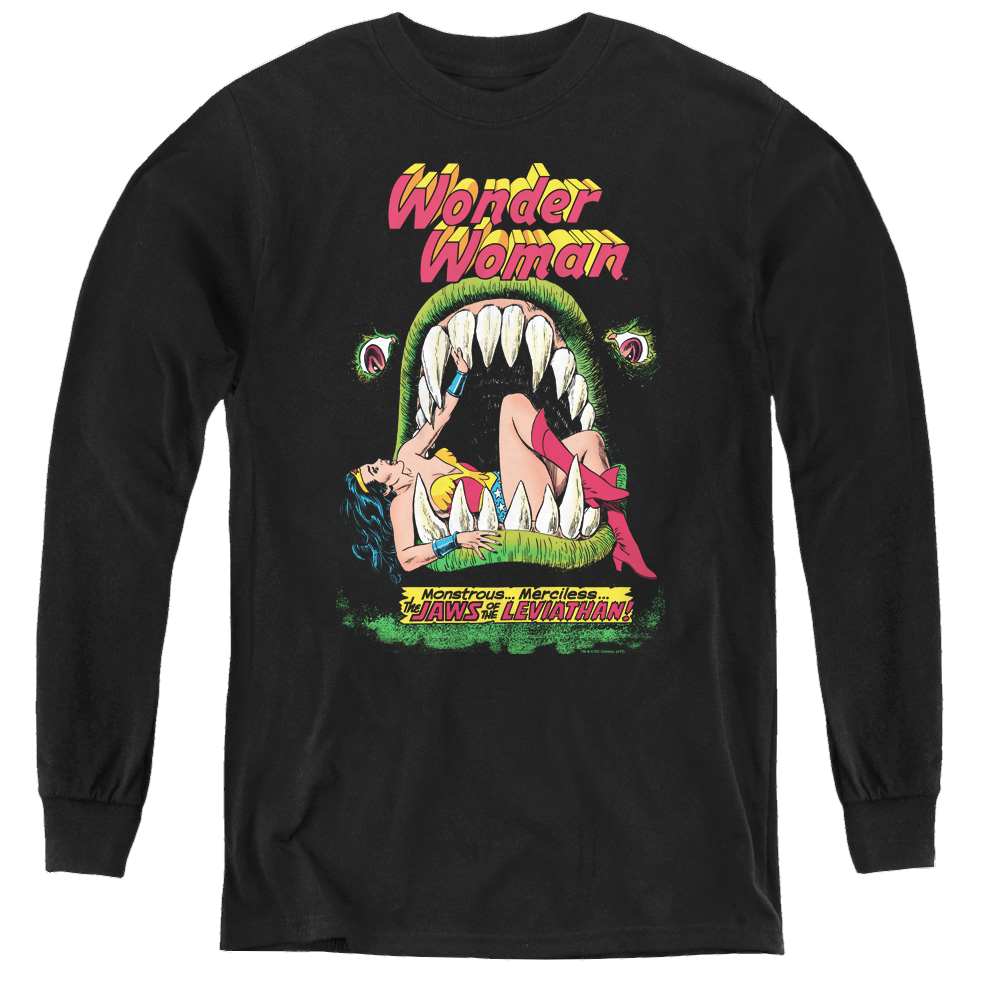 Wonder Woman Jaws - Youth Long Sleeve T-Shirt Youth Long Sleeve T-Shirt Wonder Woman