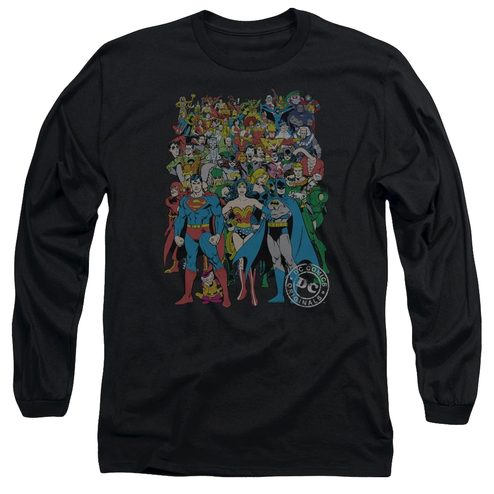 DC Comics Original Universe - Men's Long Sleeve T-Shirt Men's Long Sleeve T-Shirt Justice League