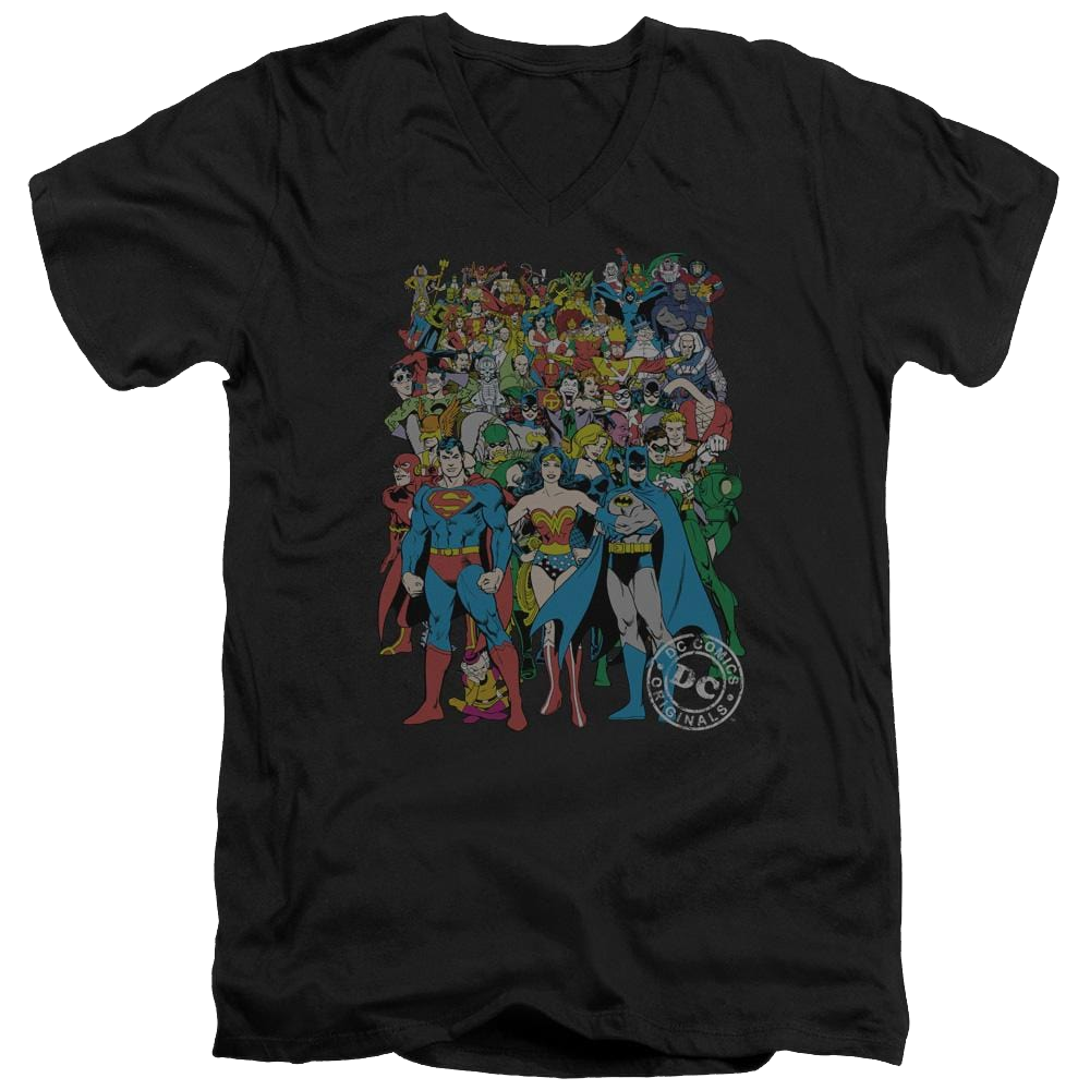 DC Comics Original Universe - Men's V-Neck T-Shirt Men's V-Neck T-Shirt Justice League