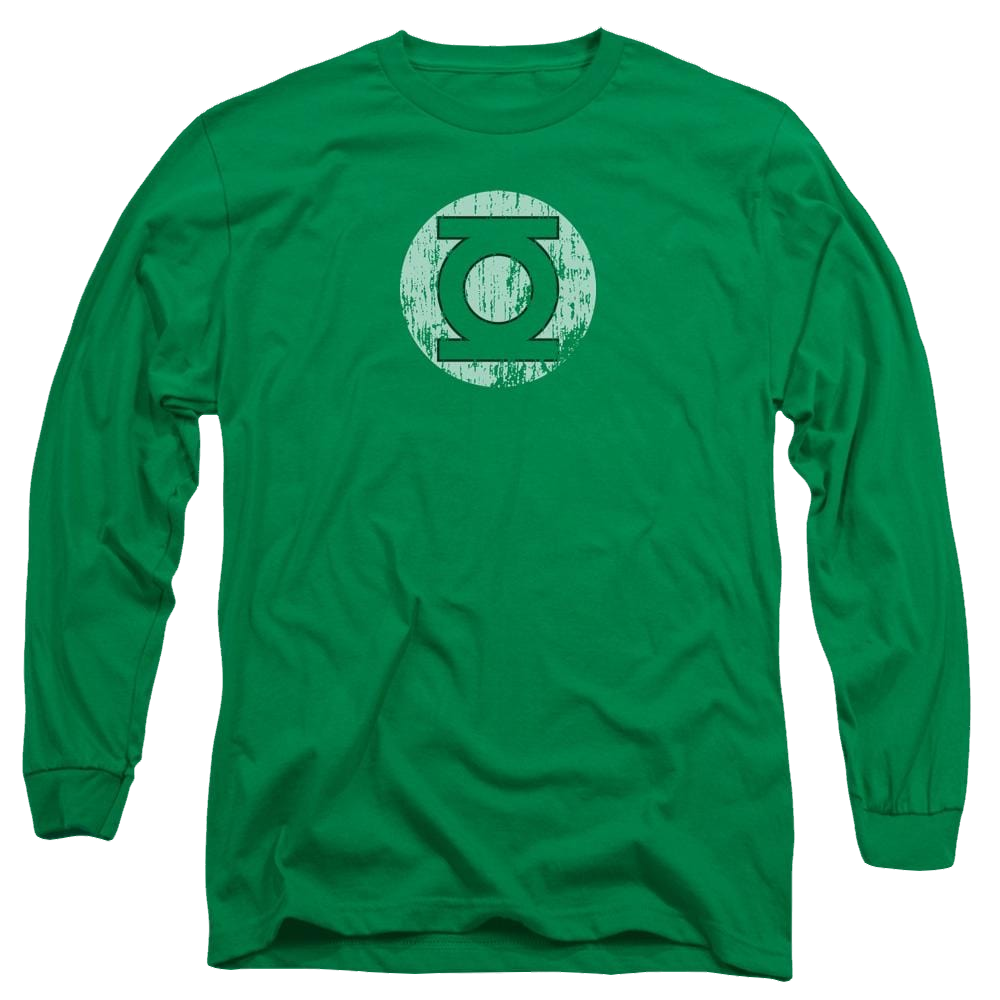 DC Comics Distressed Lantern Logo - Men's Long Sleeve T-Shirt Men's Long Sleeve T-Shirt Green Lantern