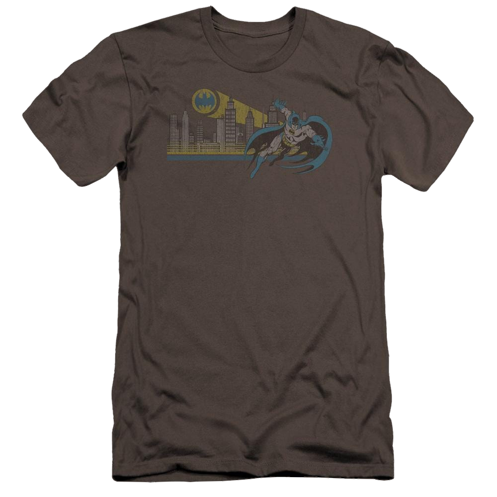 Dc Gotham Retro Premium Adult Slim Fit T-Shirt Men's Premium Slim Fit T-Shirt Batman
