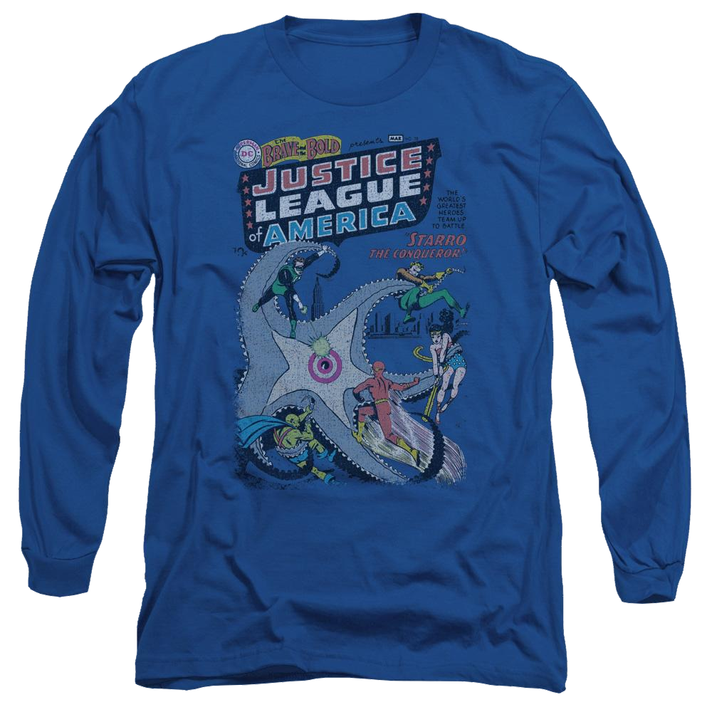 DC Comics No 28 - Men's Long Sleeve T-Shirt Men's Long Sleeve T-Shirt Justice League