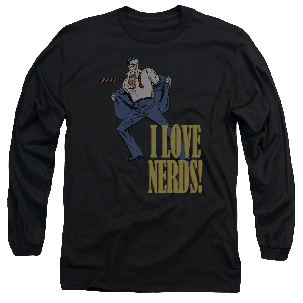 DC Comics I Love Nerds - Men's Long Sleeve T-Shirt Men's Long Sleeve T-Shirt Superman