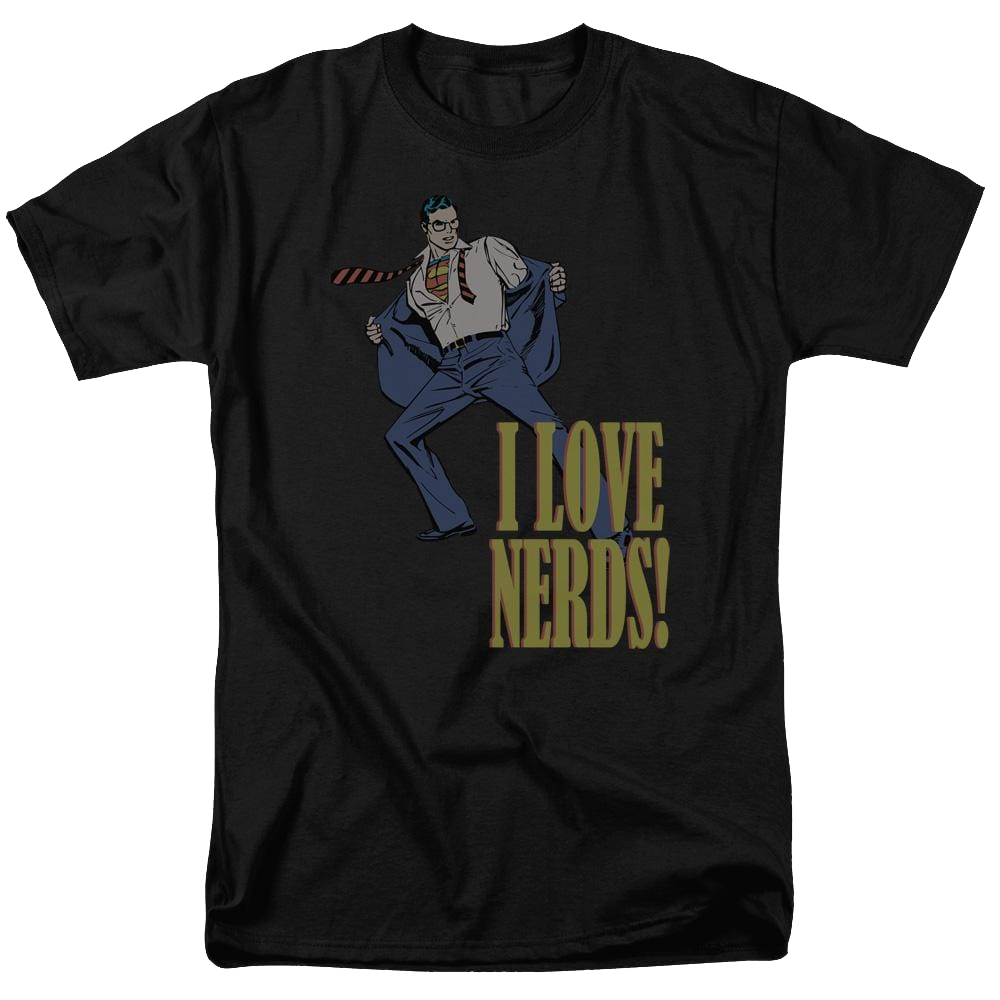 DC Comics I Love Nerds - Men's Regular Fit T-Shirt Men's Regular Fit T-Shirt Superman