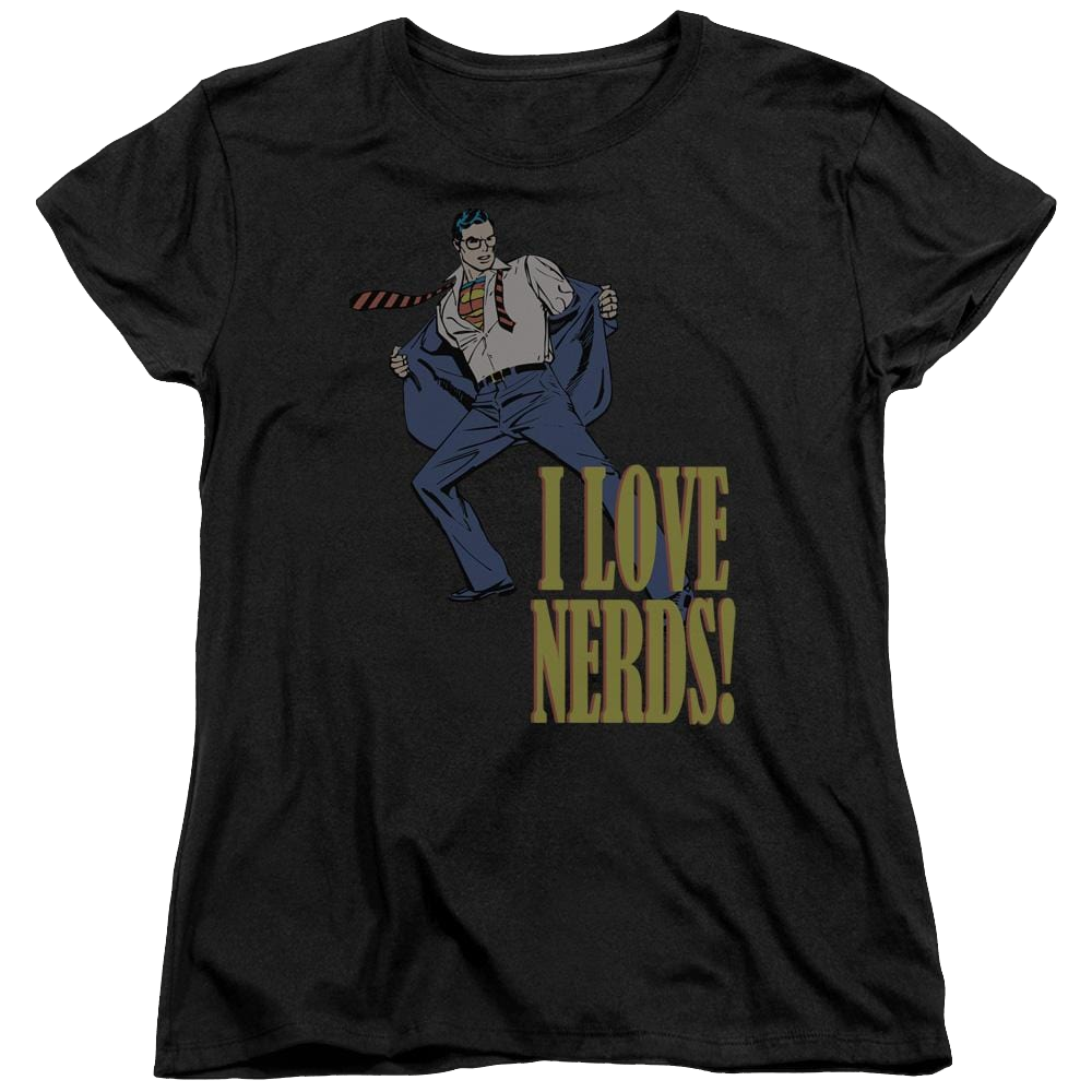DC Comics I Love Nerds - Women's T-Shirt Women's T-Shirt Superman