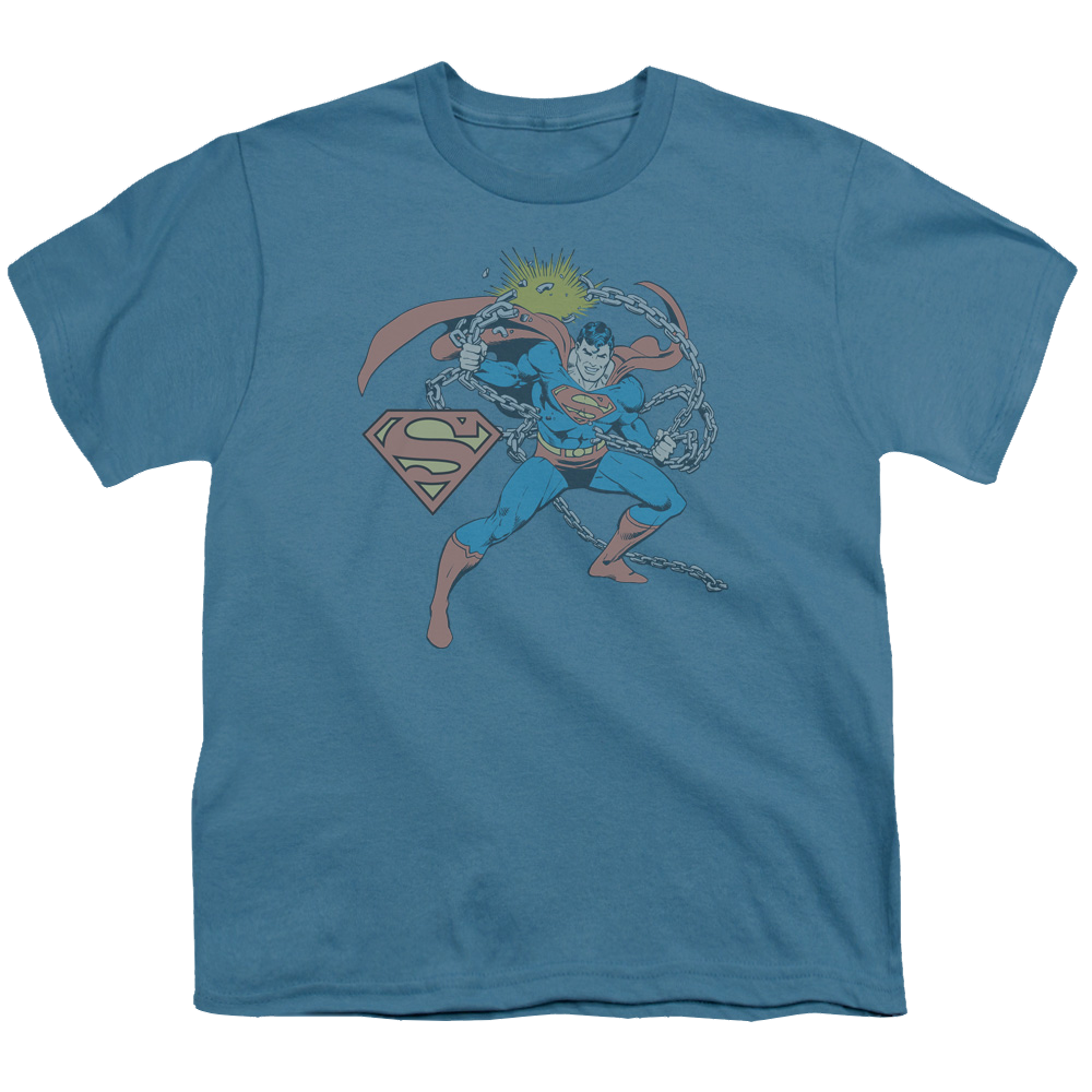Superman I Hate Chains - Youth T-Shirt Youth T-Shirt (Ages 8-12) Superman