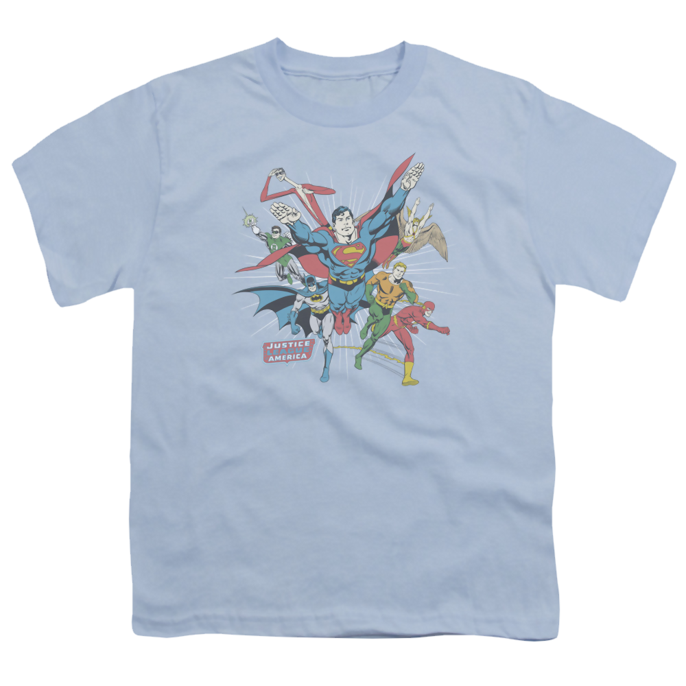 Justice League Lead The Charge - Youth T-Shirt Youth T-Shirt (Ages 8-12) Justice League
