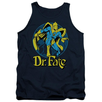 Navy men's tank with Dr. Fate DC Comics Dr Fate Ankh graphic