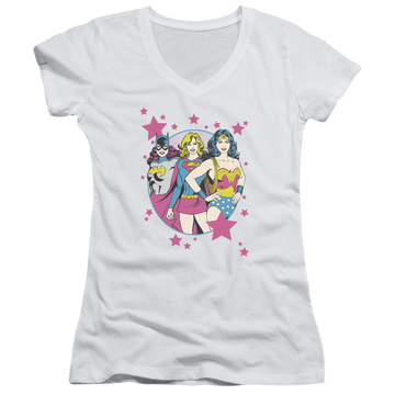 DC Comics We Are Superior - Juniors V-Neck T-Shirt Juniors V-Neck T-Shirt Justice League