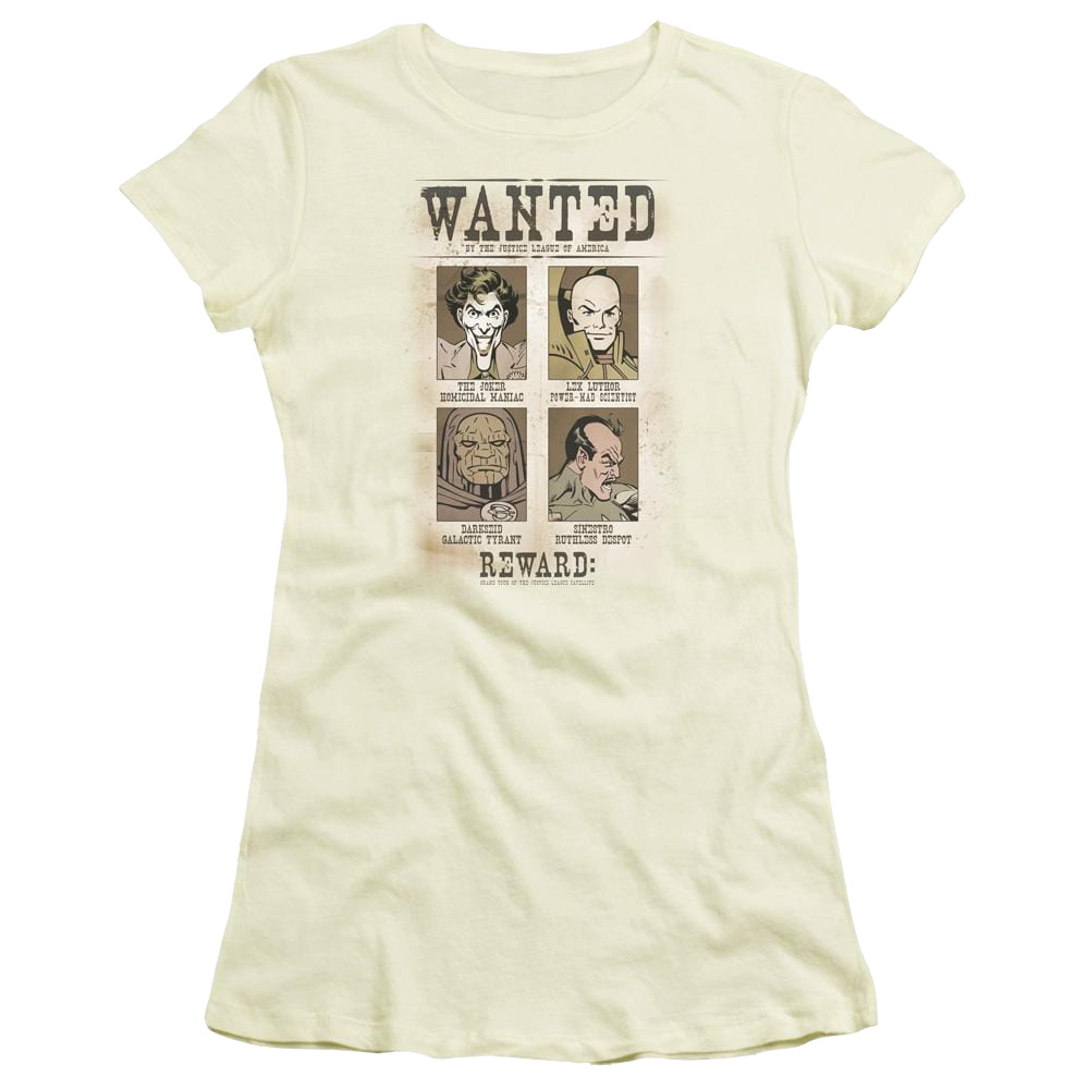 DC Comics Wanted Poster - Juniors T-Shirt Juniors T-Shirt DC Comics