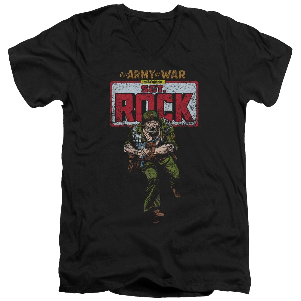 DC Comics Sgt Rock - Men's V-Neck T-Shirt Men's V-Neck T-Shirt DC Comics