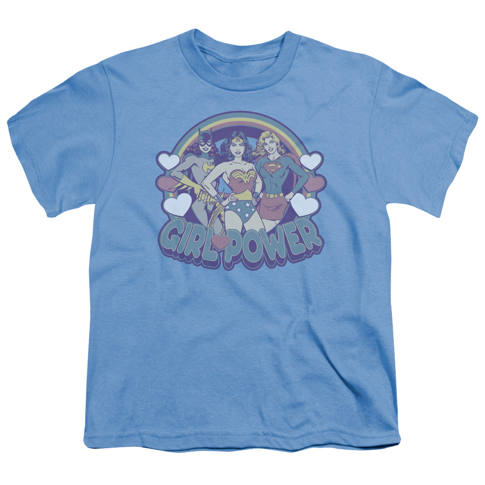 Justice League Retro Girl Power - Youth T-Shirt Youth T-Shirt (Ages 8-12) Justice League