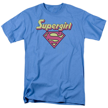 Carolina blue men's regular fit t-shirt with Superman Supergirl Im A Supergirl graphic