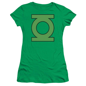 Kelly green juniors t-shirt with Green Lantern DC Comics Gl Emblem graphic