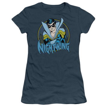 Indigo juniors t-shirt with DC Comics Nightwing graphic