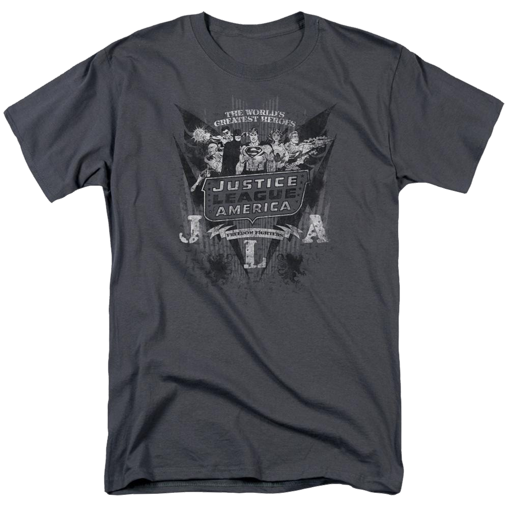 DC Comics Greatest Heroes - Men's Regular Fit T-Shirt Men's Regular Fit T-Shirt Justice League