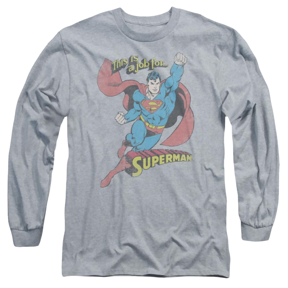 DC Comics On The Job - Men's Long Sleeve T-Shirt Men's Long Sleeve T-Shirt Superman
