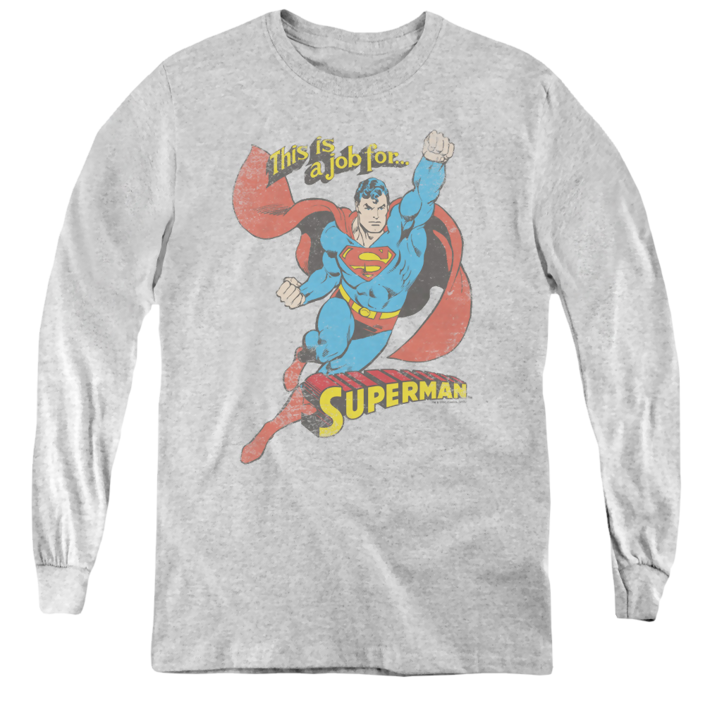 Superman On The Job - Youth Long Sleeve T-Shirt Youth Long Sleeve T-Shirt Superman