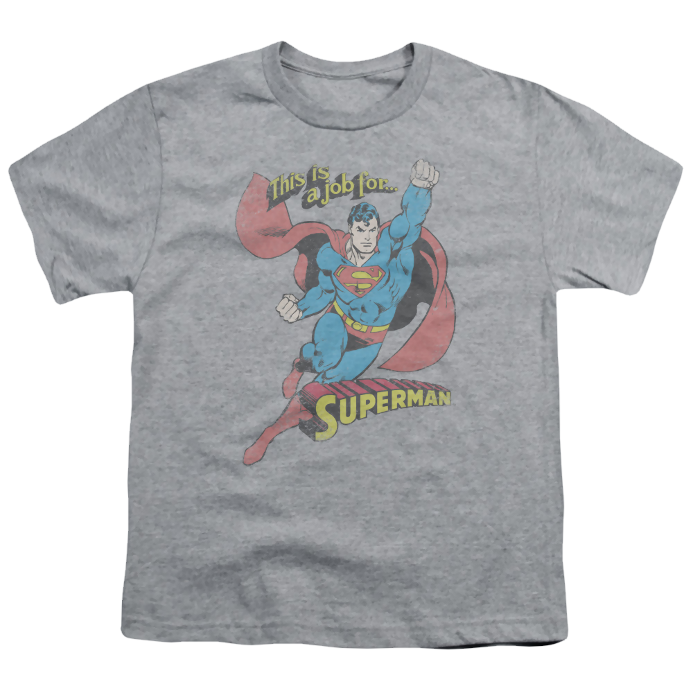 Superman On The Job - Youth T-Shirt Youth T-Shirt (Ages 8-12) Superman