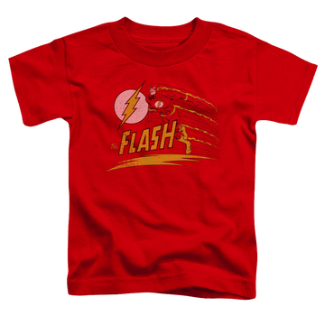 Red toddler t-shirt with The Flash Like Lightning graphic