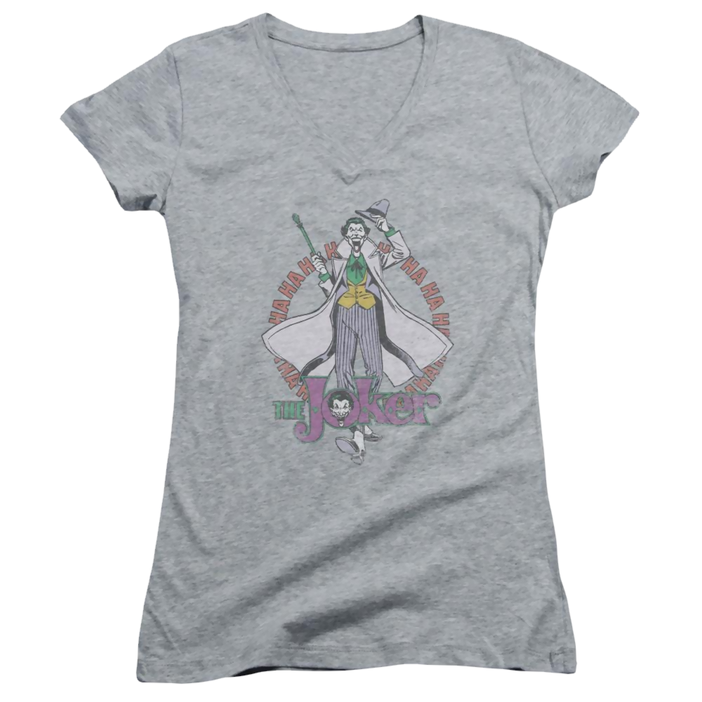 DC Comics Maniacal - Juniors V-Neck T-Shirt Juniors V-Neck T-Shirt Joker