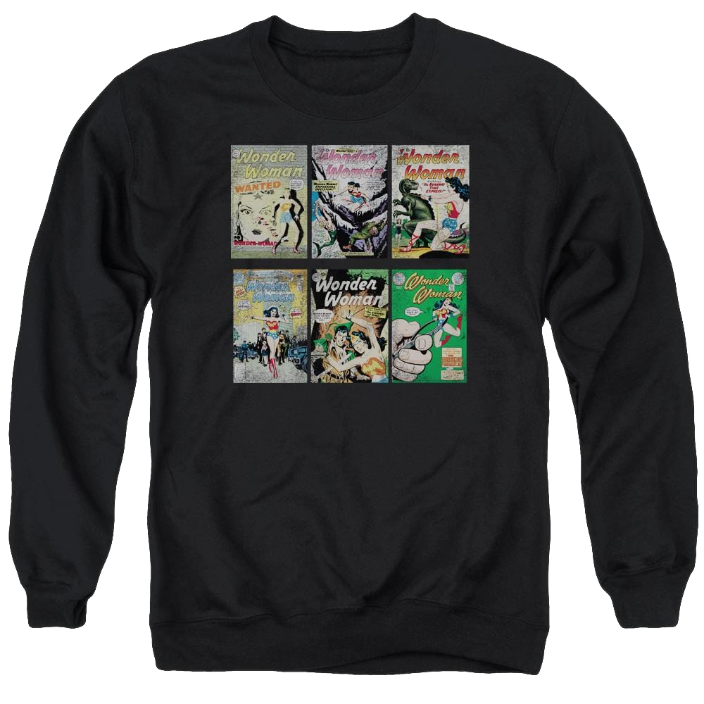 DC Comics Ww Covers - Men's Crewneck Sweatshirt Men's Crewneck Sweatshirt Wonder Woman