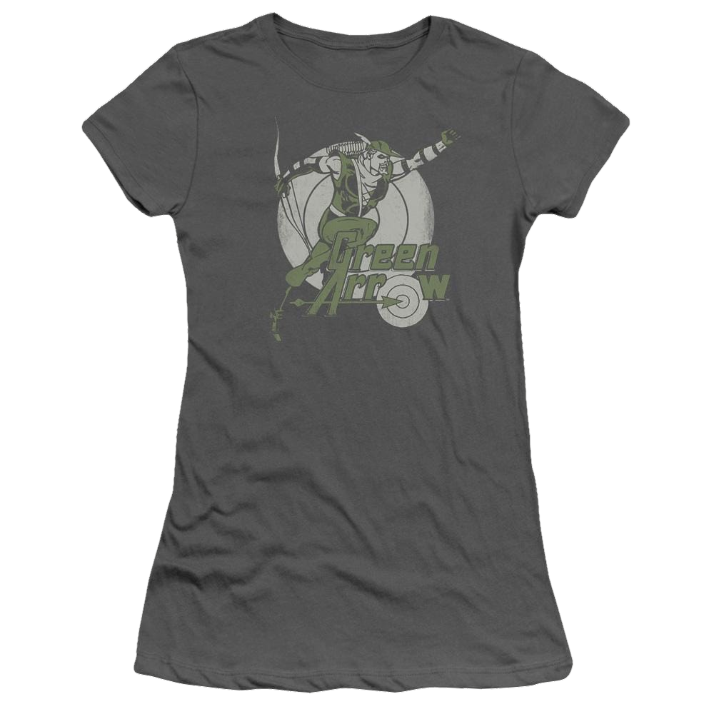 DC Comics Right On Target - Juniors T-Shirt Juniors T-Shirt Green Arrow