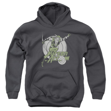 Green Arrow Right On Target - Youth Hoodie Youth Hoodie (Ages 8-12) Green Arrow