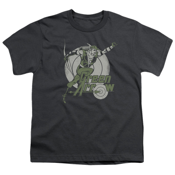 Green Arrow Right On Target - Youth T-Shirt Youth T-Shirt (Ages 8-12) Green Arrow